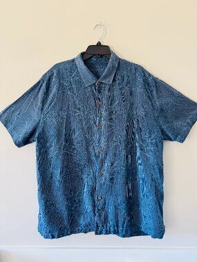 Tommy Bahama Luau Floral Camp Tropical Hawaiian Short Sleeve Button Up Mens XXL